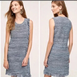 Holding Horses Fringed Sweater Dress Anthro Small